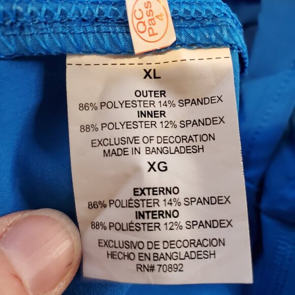 LAYER8 SZ XL Bright Blue Women's Circuit Short 2.0 Athletic Shorts w/Bike Liner - Picture 9 of 10